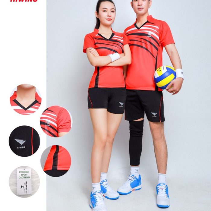 Áo bóng chuyền nam nữ Hiwing W2 màu đỏ