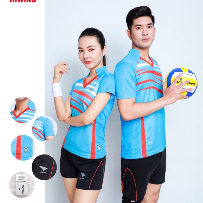 Áo bóng chuyền nam nữ Hiwing W2 màu xanh da