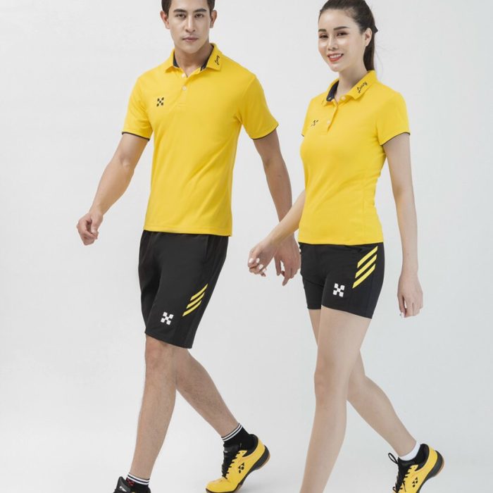 Áo cầu lông nam nữ Hermod Luxury 02 màu vàng