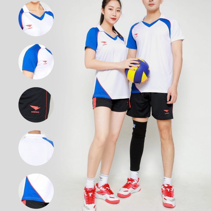 Áo bóng chuyền nam nữ Hiwing H6 chính hãng màu trắng