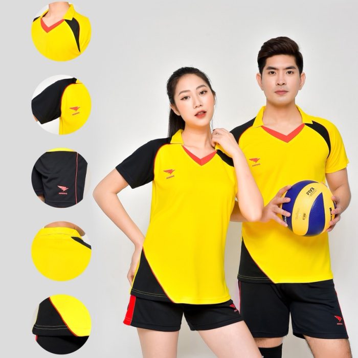Áo bóng chuyền nam nữ Hiwing H6 chính hãng màu vàng