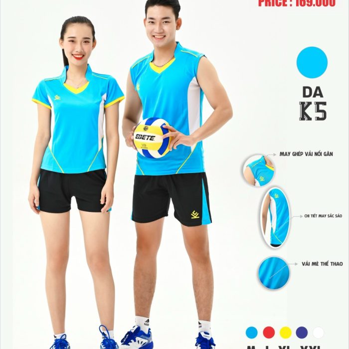 Áo bóng chuyền nam nữ KEYBALL K5 chính hãng màu xanh ngọc