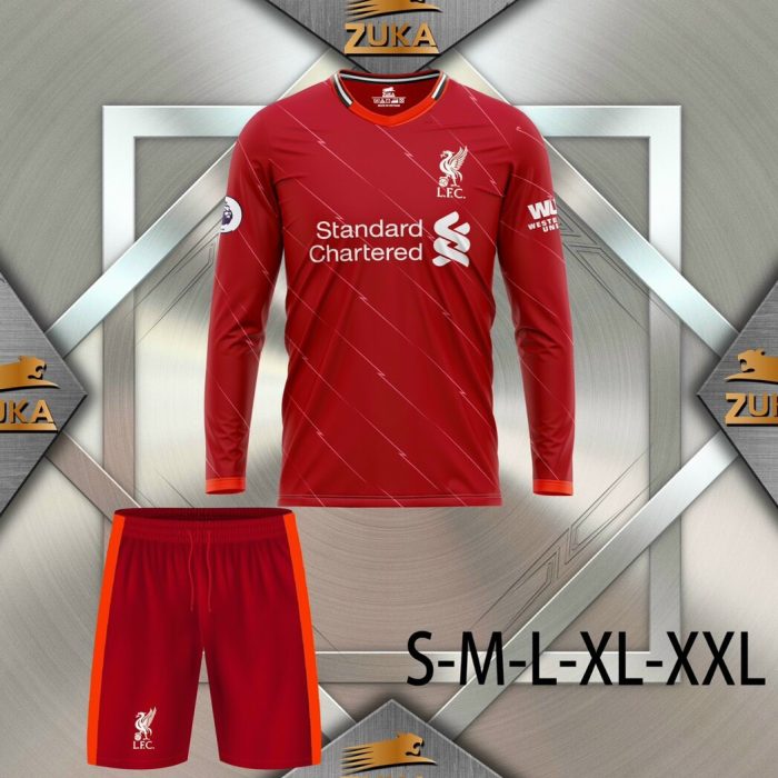 Áo bóng đá dài tay CLB LIVERPOOL mới nhất 2021-2022