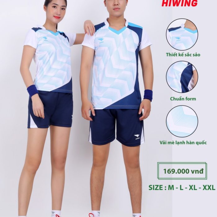 Áo bóng chuyền nam nữ Hiwing H7 chính hãng màu trắng