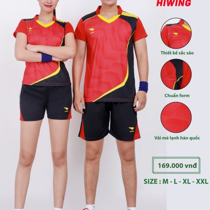 Áo bóng chuyền nam nữ Hiwing H7 chính hãng màu đỏ