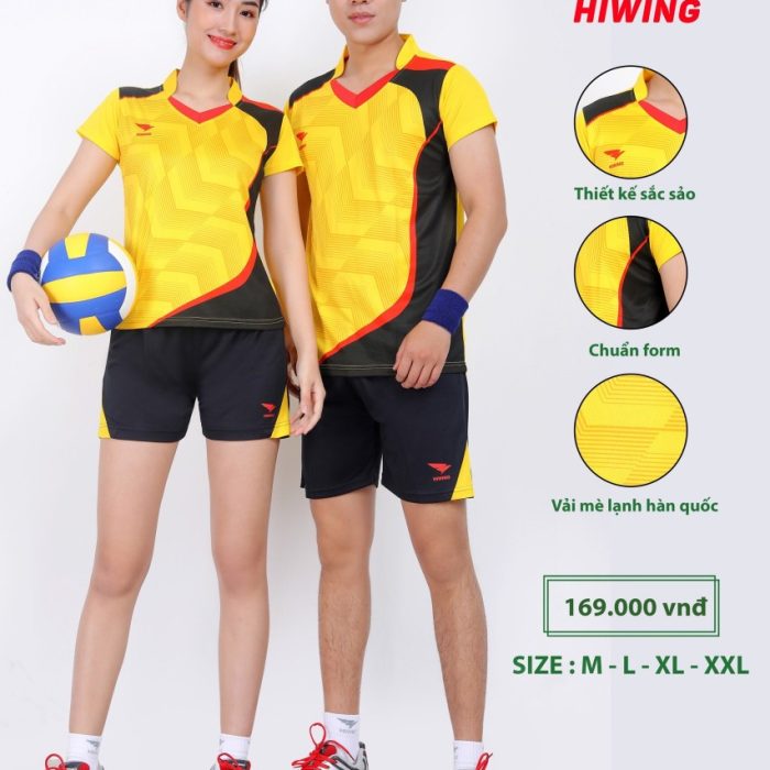 Áo bóng chuyền nam nữ Hiwing H7 chính hãng màu vàng