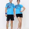 Bộ quần áo cầu lông nam nữ xanh ngọc