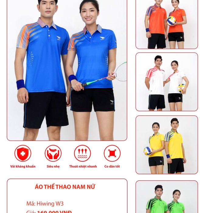 Quần áo cầu lông nam nữ xanh dương 16