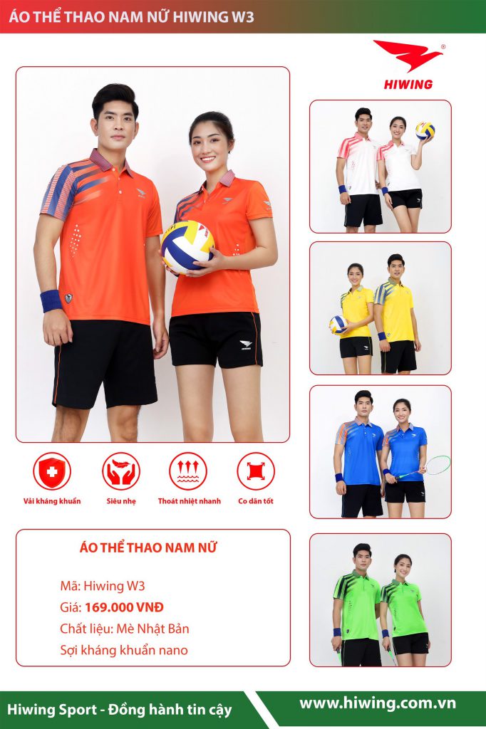 quần áo cầu lông nam nữ cam 1