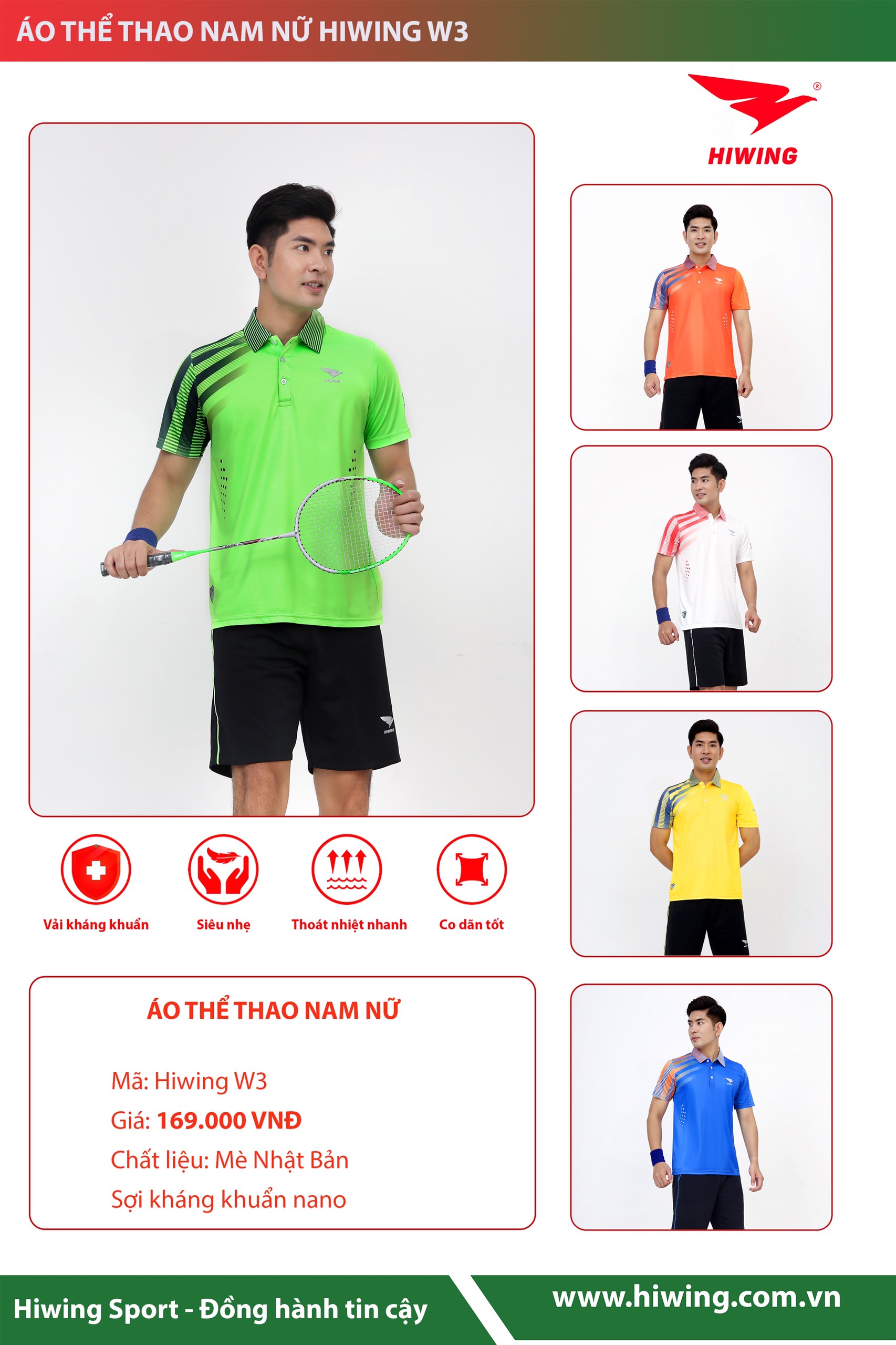quần áo cầu lông nam xanh 1