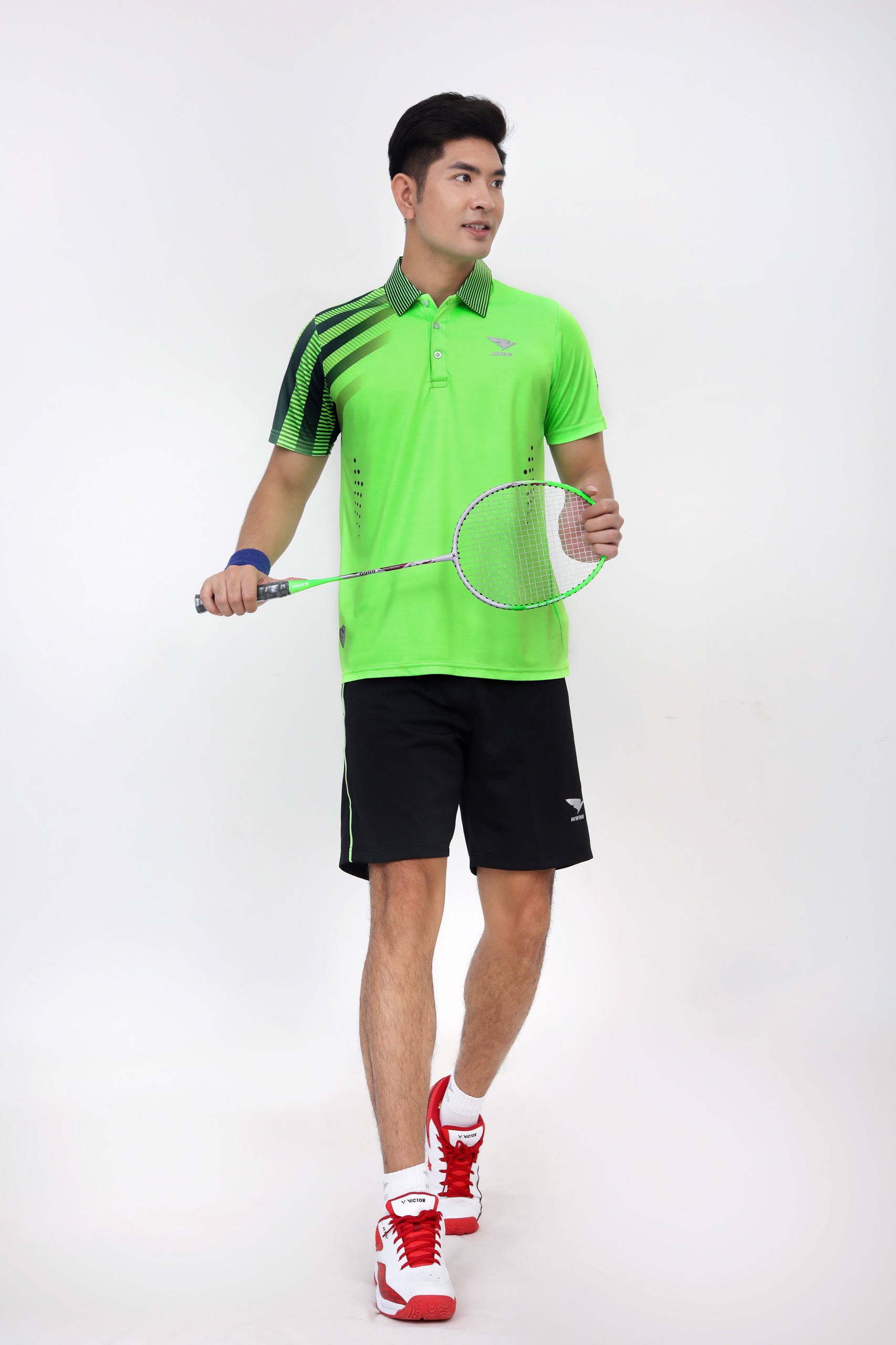quần áo cầu lông nam xanh 3