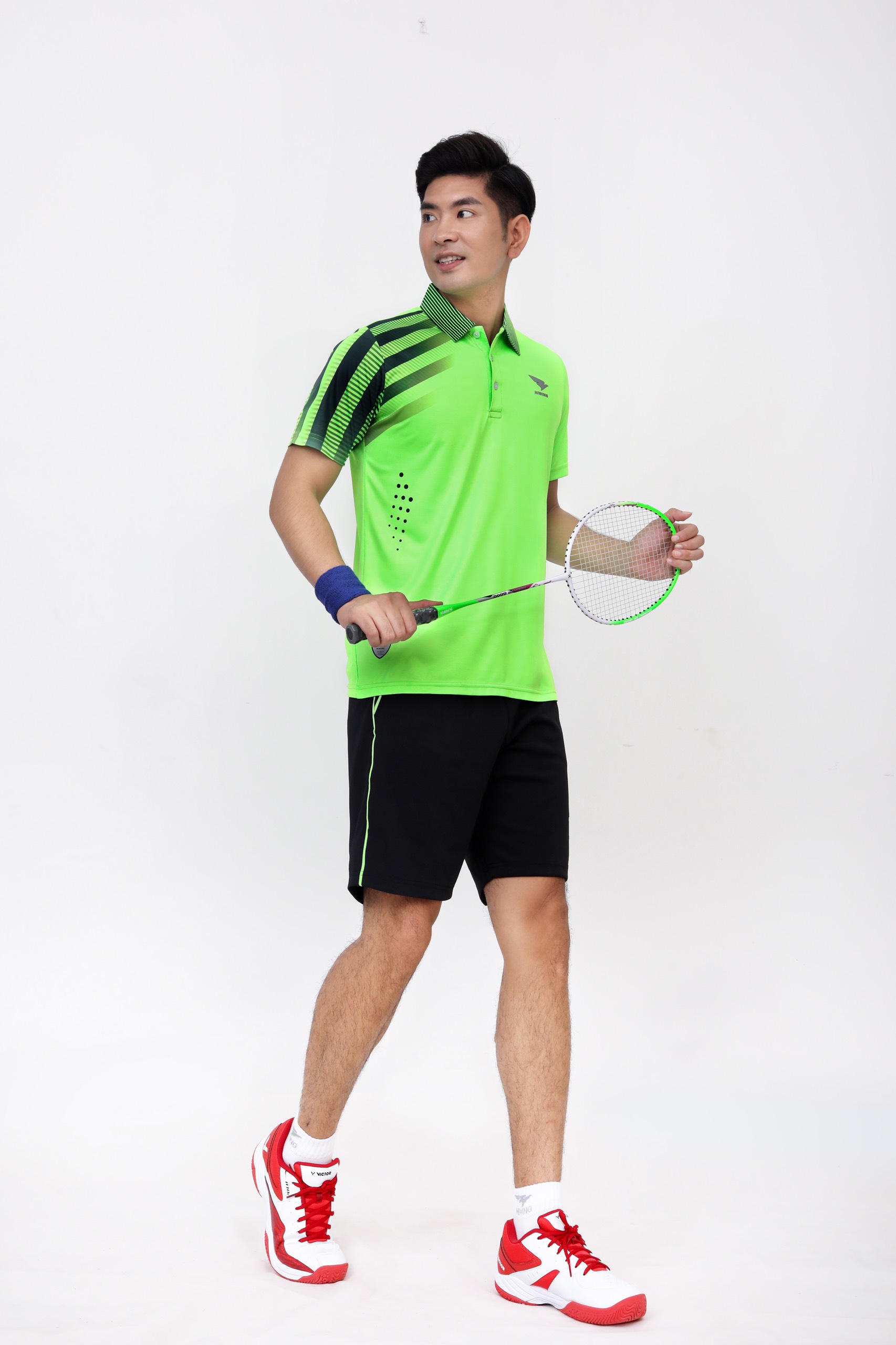 quần áo cầu lông nam xanh 5