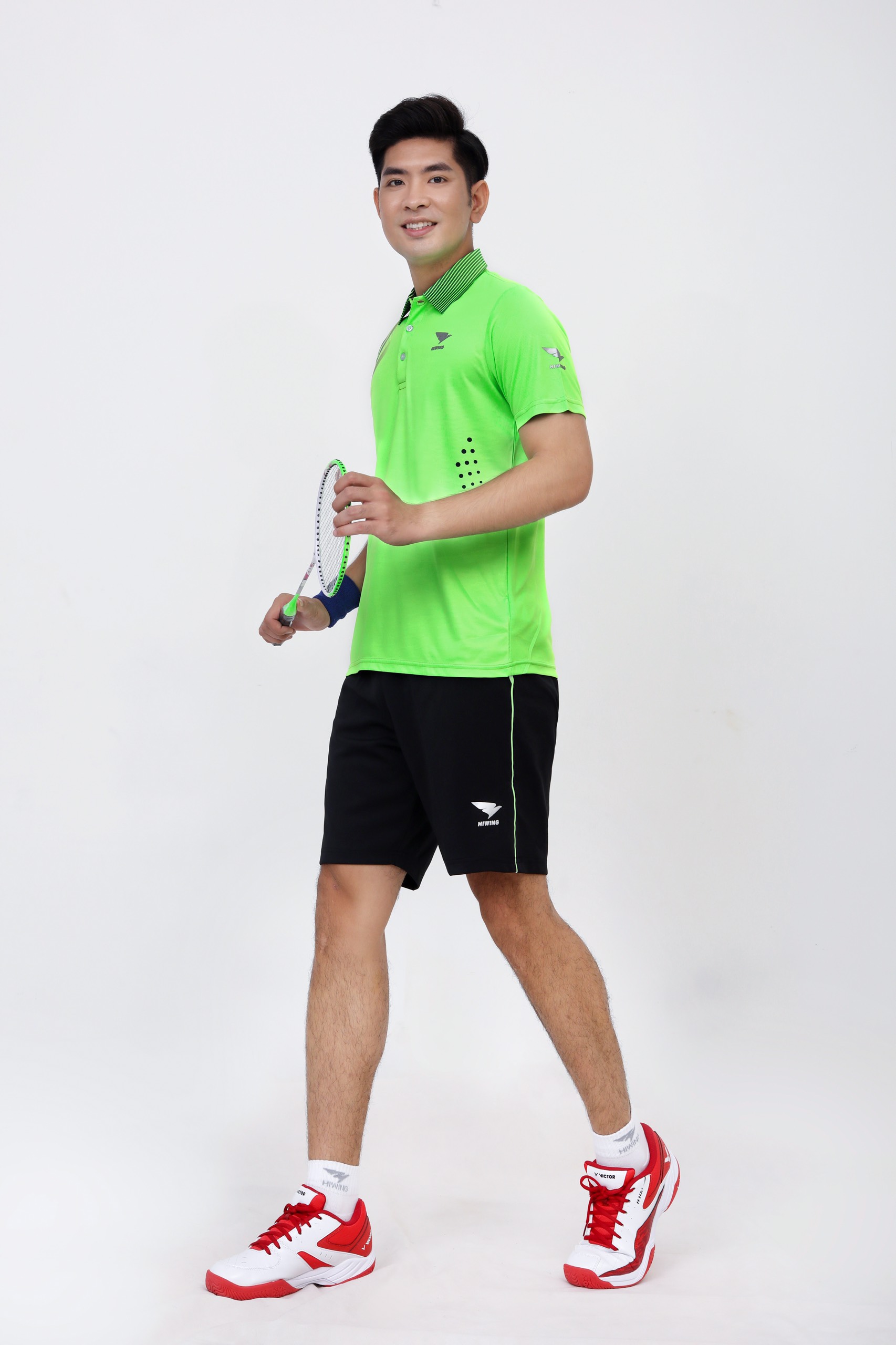 quần áo cầu lông nam xanh 6