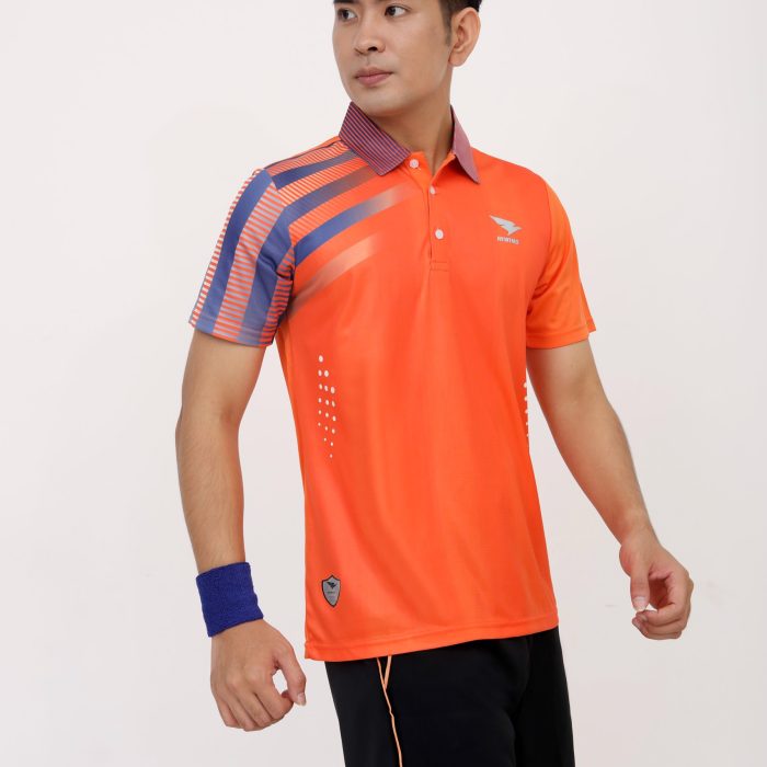 áo cầu lông nam cam 2