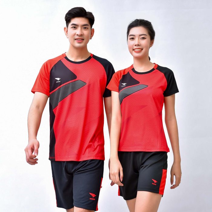 Áo bóng chuyền nam nữ chính hãng Hiwing H12 màu đỏ