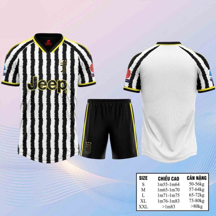 Áo bóng đá CLB Juventus sọc kẻ mới nhất 2024
