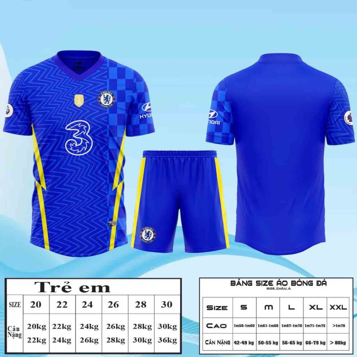 Áo bóng đá CLB Chelsea màu xanh mới nhất 2024