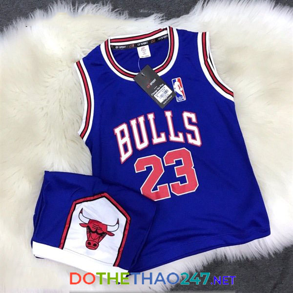 Áo bóng rổ BULL CHICAGO 23 màu xanh dương