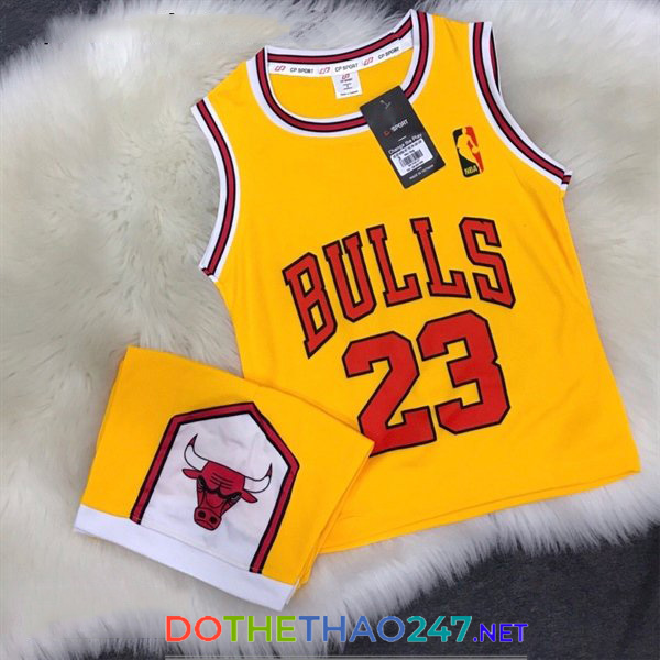 Áo bóng rổ BULL CHICAGO NBA 23 màu vàng