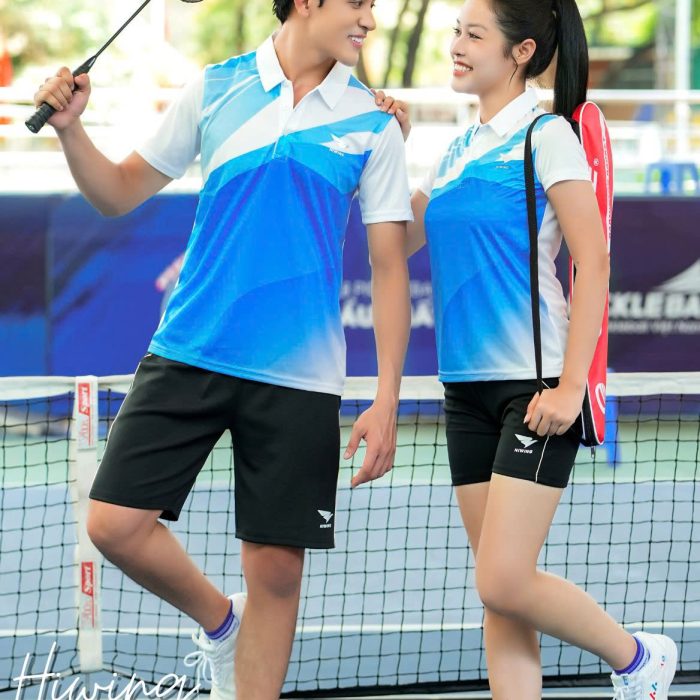 Áo cầu lông, Áo Pickleball Hiwing P1 màu trắng