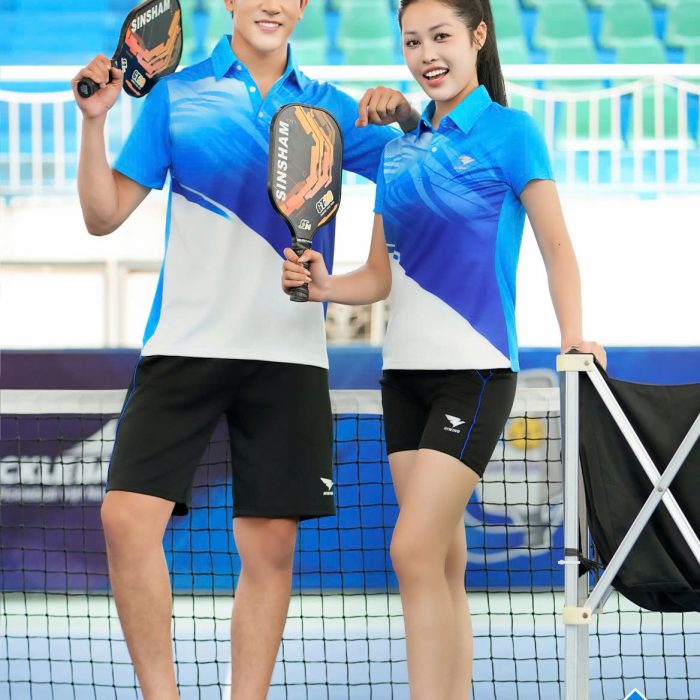 Áo cầu lông Pickleball Tenis nam nữ Hiwing P2 Màu Xanh