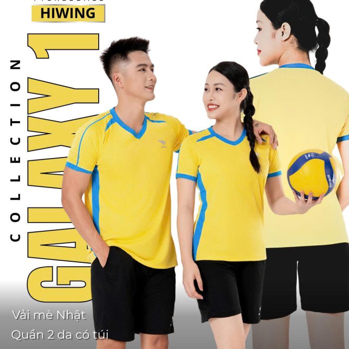 Áo bóng chuyền Hiwing Galaxy 1 màu vàng – Thoáng Khí, Co Giãn, Chuẩn Phong Cách Thể Thao