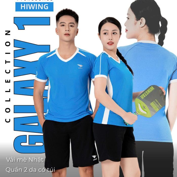 Áo bóng chuyền Hiwing Galaxy 1 màu xanh – Thoáng Khí, Co Giãn, Chuẩn Phong Cách Thể Thao