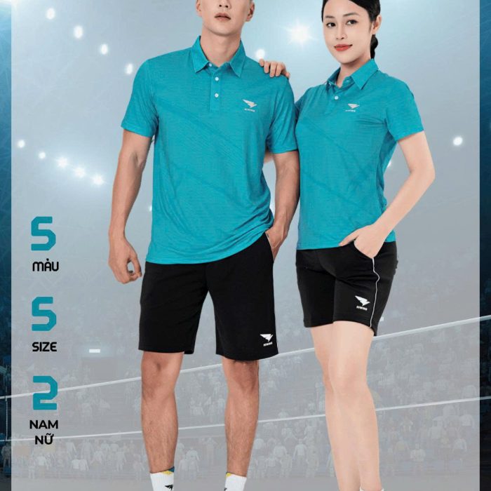 Áo Cầu Lông , Áo Pickleball Hiwing A2 Nam Nữ – Màu Xanh Lý
