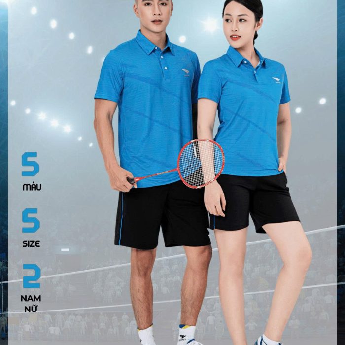Áo Cầu Lông , áo Pickleball Hiwing A2 Nam Nữ – Màu Xanh Da