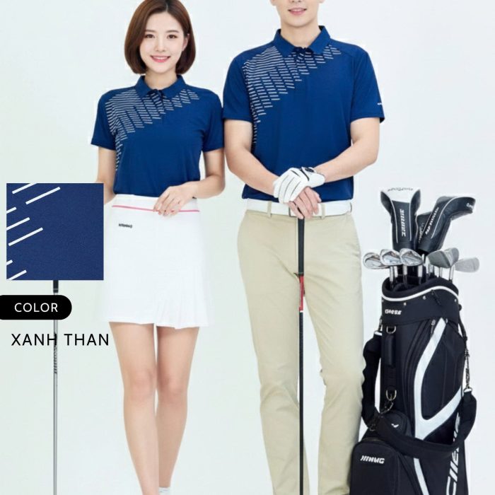 Áo Thể Thao Golf , Pickleball Cao Cấp Hiwing G1 Nam Màu Xanh Than