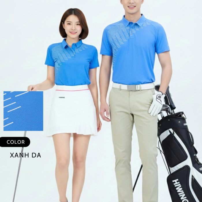 Áo Thể Thao Golf , Pickleball Cao Cấp Hiwing G1 Nam Màu Xanh Da