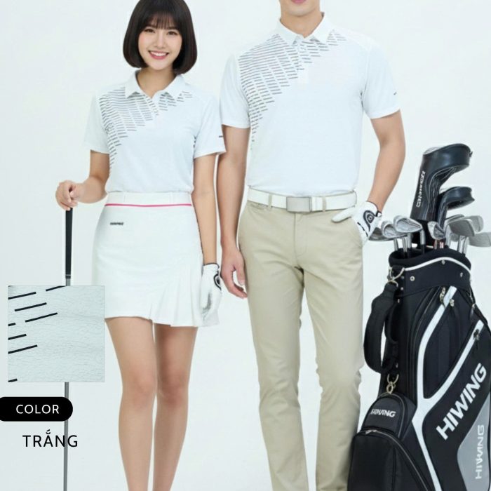 Áo Thể Thao Golf , Pickleball Cao Cấp Hiwing G1 Nam Màu Trắng