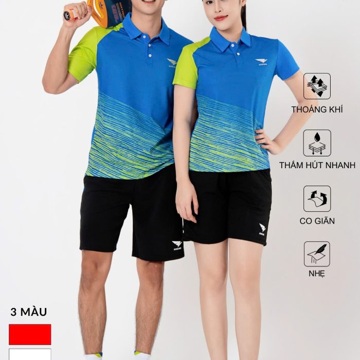 Áo Cầu Lông, Pickleball, Bóng Chuyền Hiwing P3 Nam Nữ – Màu Đỏ