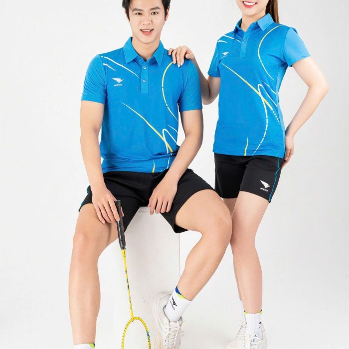 Áo Pickleball, Áo Bóng Chuyền Cầu Lông Hiwing A3 Nam Nữ – Màu Xanh