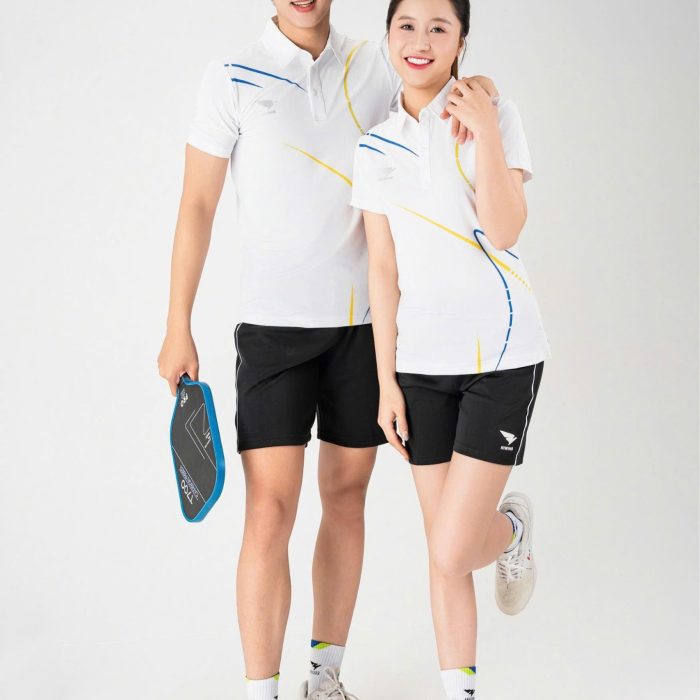 Áo Pickleball, Áo Bóng Chuyền Cầu Lông Hiwing A3 Nam Nữ – Màu Trắng