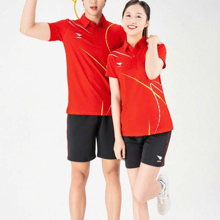 Áo Pickleball, Áo Bóng Chuyền Cầu Lông Hiwing A3 Nam Nữ – Màu Đỏ