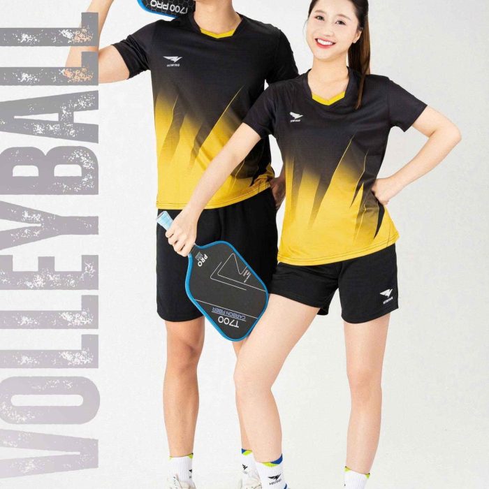 Áo Bóng Chuyền, Áo Pickleball Thể Thao Hiwing HA3 Nam Nữ – Màu Đen