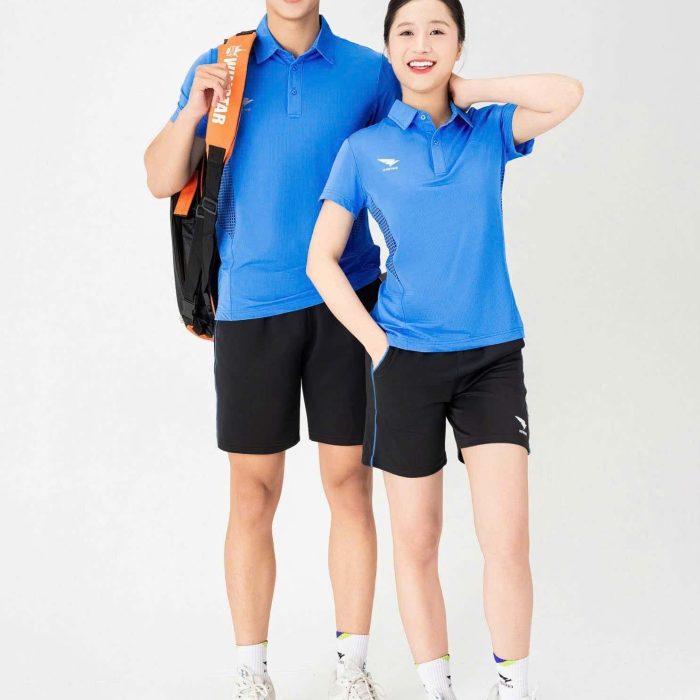 Áo Cầu Lông, Áo Pickleball, Áo Golf Hiwing LUXURY 5 Nam Nữ Màu Xanh Da