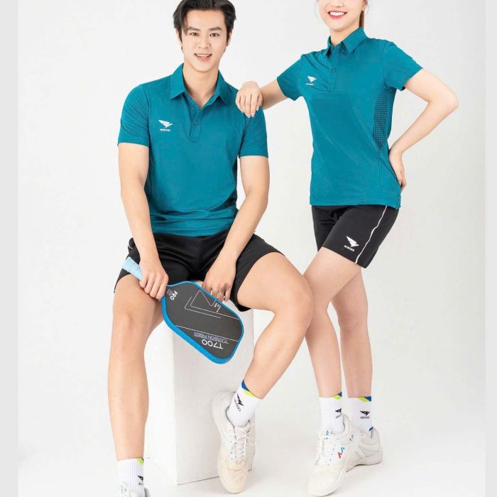 Áo Cầu Lông, Áo Pickleball, Áo Golf Hiwing LUXURY 5 Nam Nữ Màu Xanh Lý