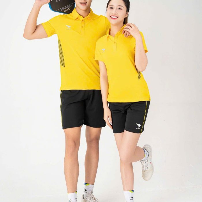 Áo Cầu Lông, Áo Pickleball, Áo Golf Hiwing LUXURY 5 Nam Nữ Màu Vàng