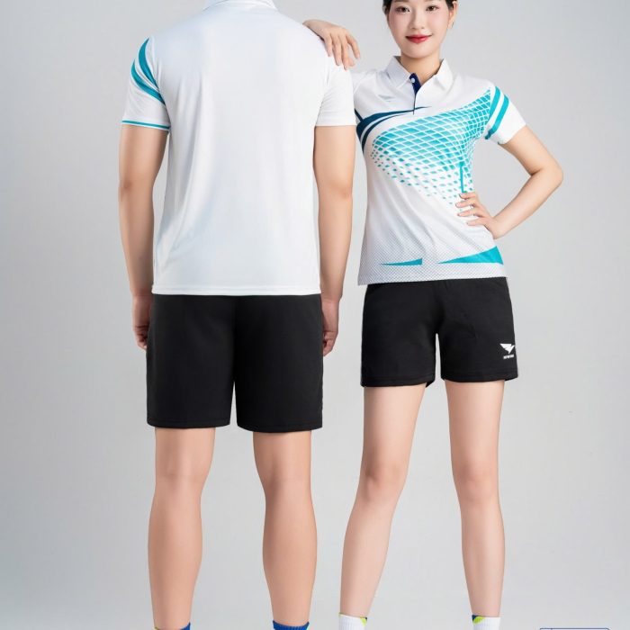 Áo Cầu Lông Pickleball Bóng Chuyền Hiwing W9 Nam Nữ Màu Trắng