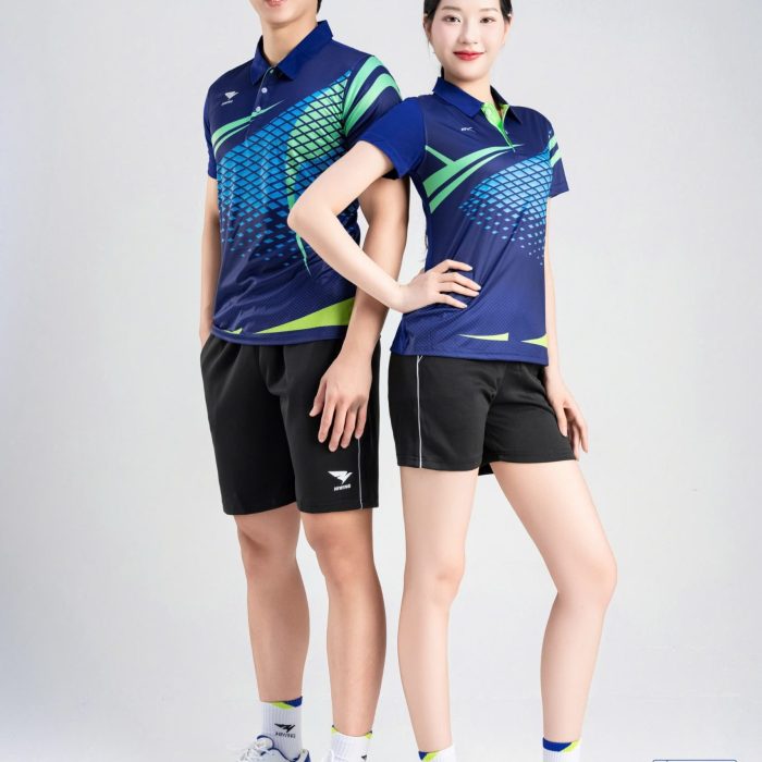 Áo Cầu Lông Pickleball Bóng Chuyền Hiwing W9 Nam Nữ Màu Xanh Navi